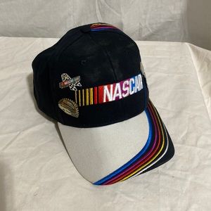 NASCAR baseball cap, hat, with 4 NASCAR pins.